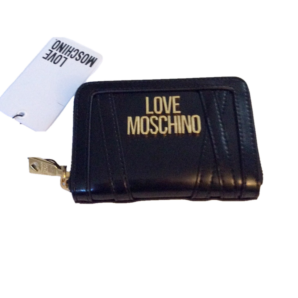 Love Moschino Black Non Leather Wallet NWT
